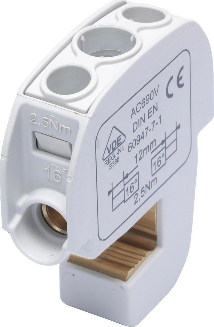 Simet SBB 16 Zacisk izolowany szynowy 86105 szary SIMBLOCK