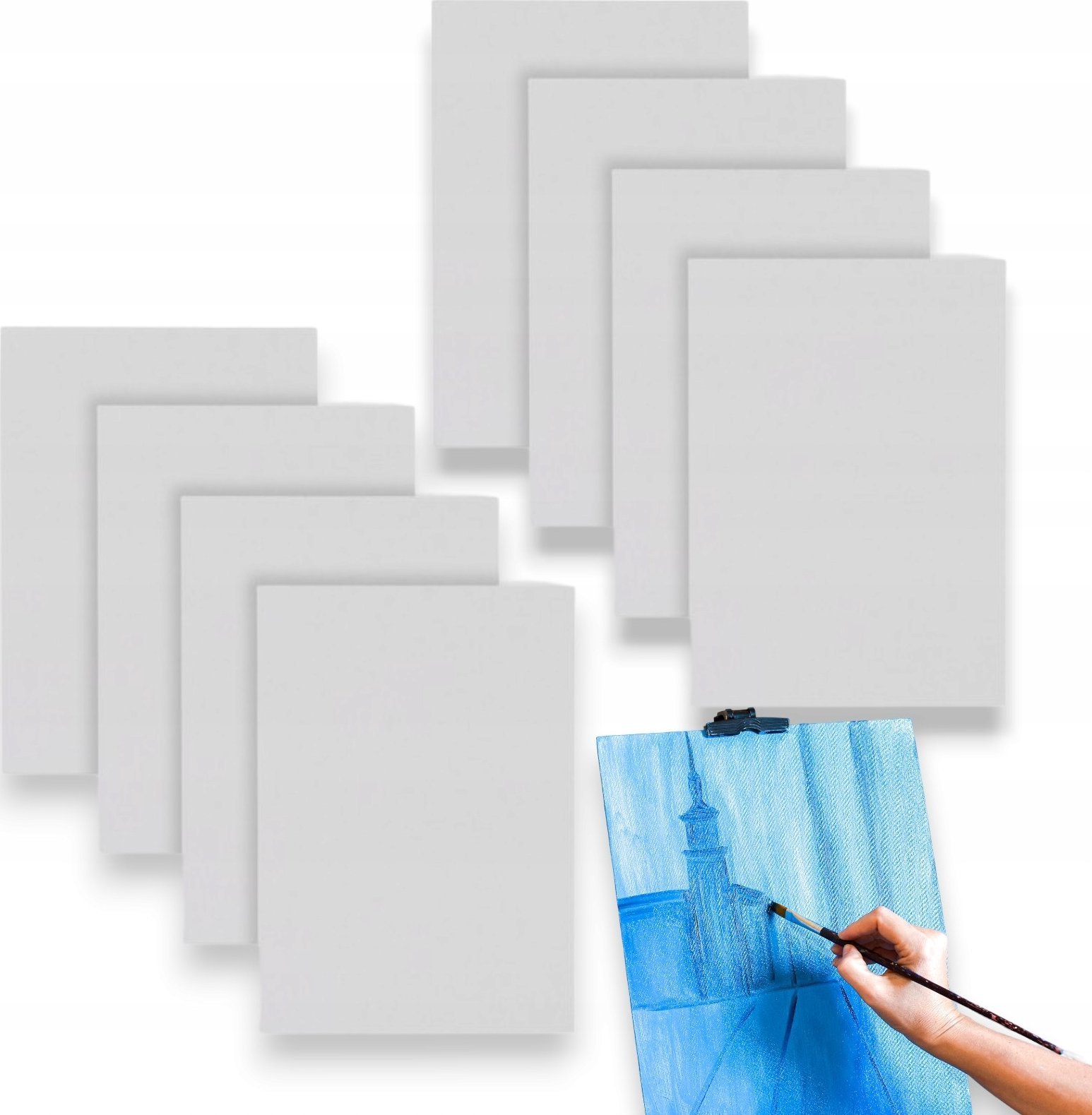 PŁÓTNO MALARSKIE 8 sztuk 30x40cm