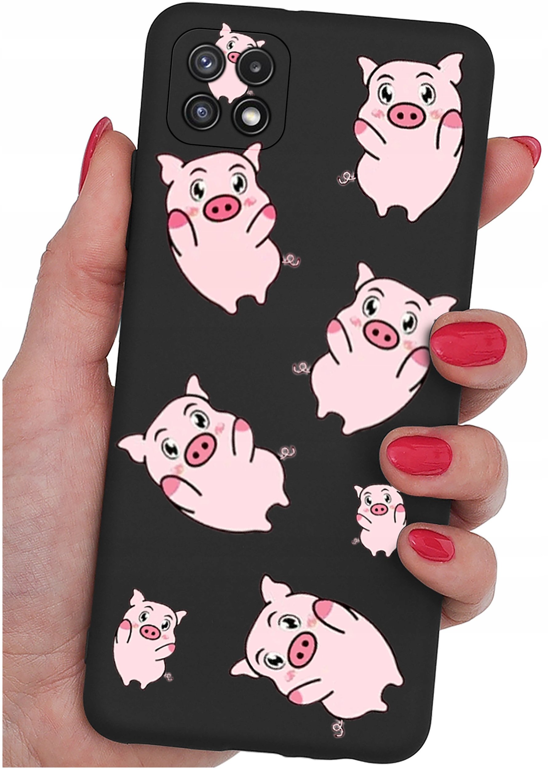 Etui do Samsung A22 5G WZORY |SILIKONOWE MATT CASE + SZKŁO 9H