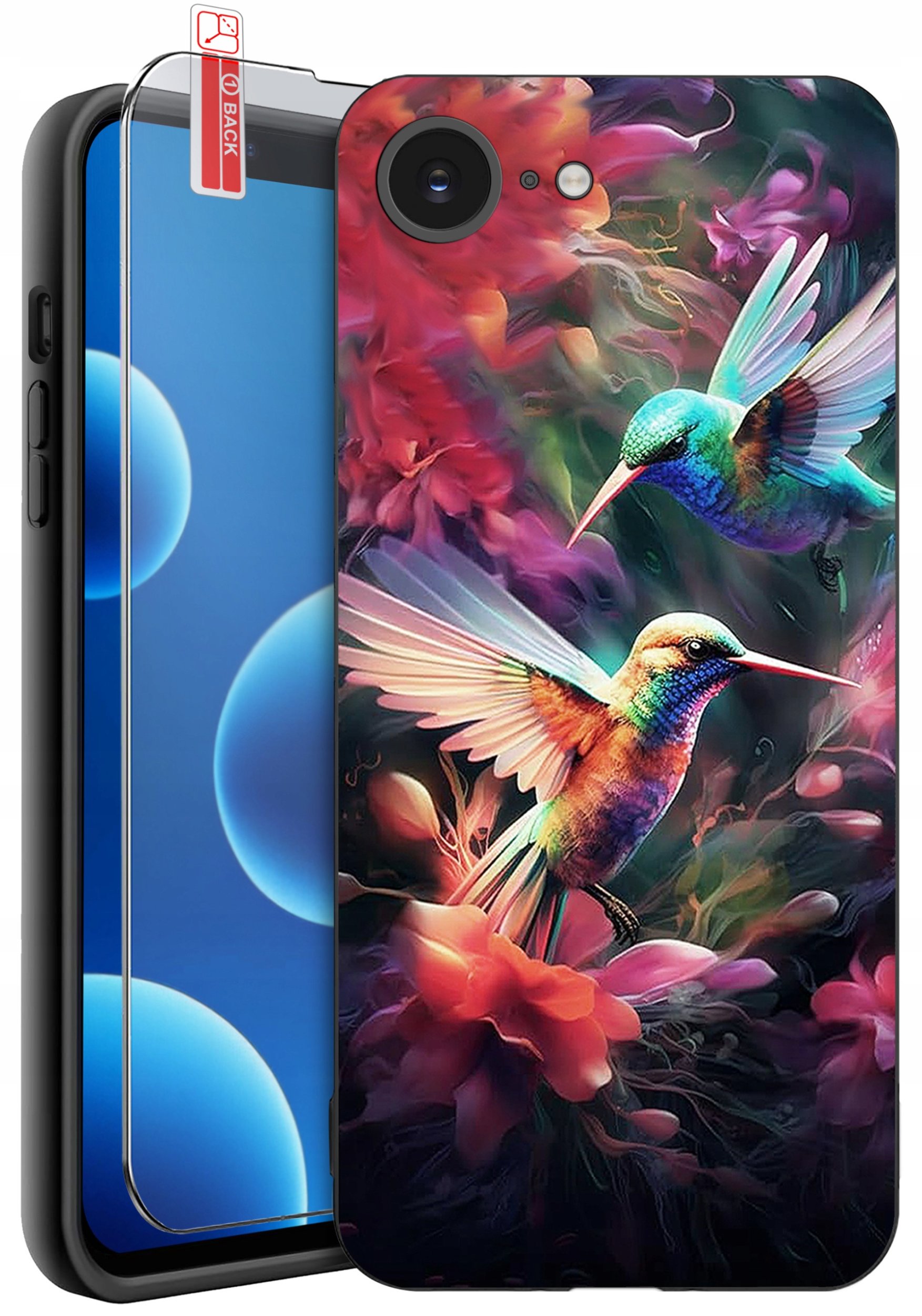 ETUI do iPhone 16e | WZORY | SILIKONOWE MATT CASE + SZKŁO 9H