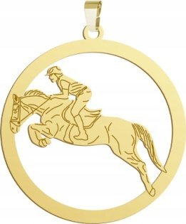 Radziszewska Jewellery Pozłacana Zawieszka Jeździectwo GRAWER GRATIS