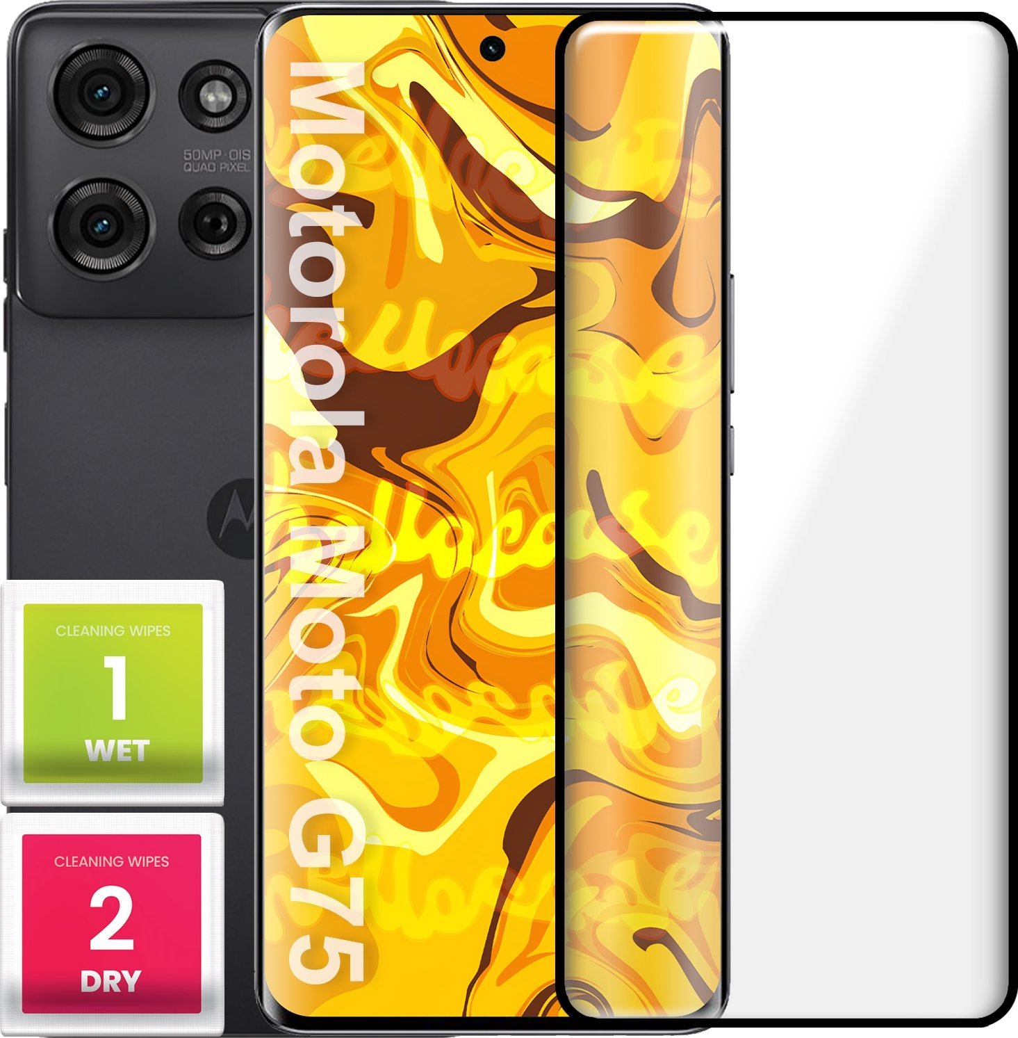 SZKŁO HARTOWANE DO MOTOROLA MOTO G75 5G PEŁNE NA CAŁY EKRAN SZKIEŁKO SZYBKA