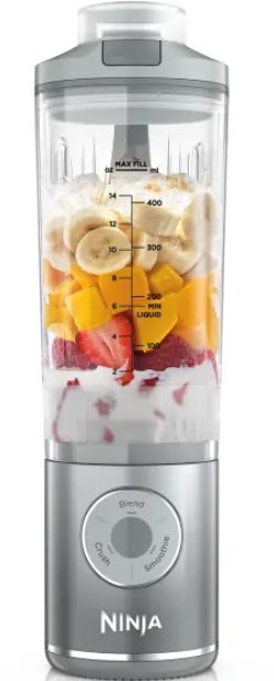 Ninja Blast Max Cordless Portable Maišytuvas, Platinum Sidabrinis