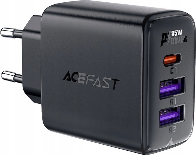 Ładowarka Acefast Ładowarka Acefast A57 PD 35W GaN 2 x USB-A + USB-C z 3 portami - czarna