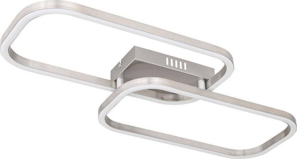 Lampa sufitowa Globo Nowoczesna LAMPA sufitowa SILLA 67262D Globo metalowe ramki LED 16W 3000K do salonu nikiel