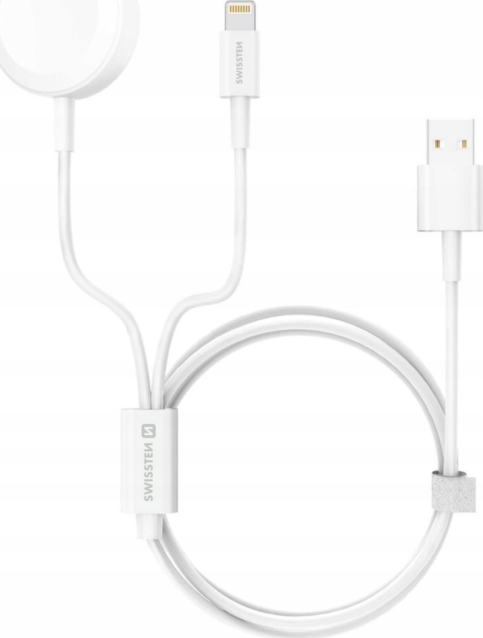 Ładowarka Swissten Wireless Charger 2in1 Apple Watch And Lightning, USB-C 1.2 M