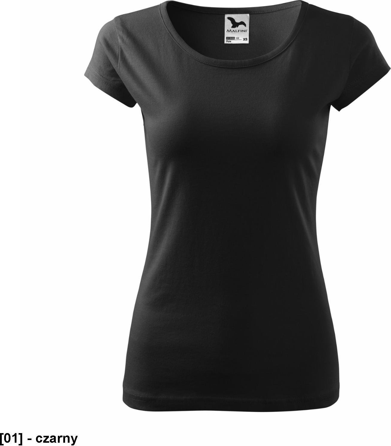MALFINI Pure 122 - ADLER - Koszulka damska, 150 g/m - czarny XL