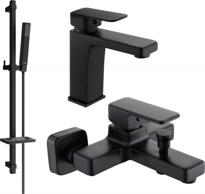 Mexen Mexen Cetus DQ77 zestaw wannowy, czarny - 744303DQ77-70