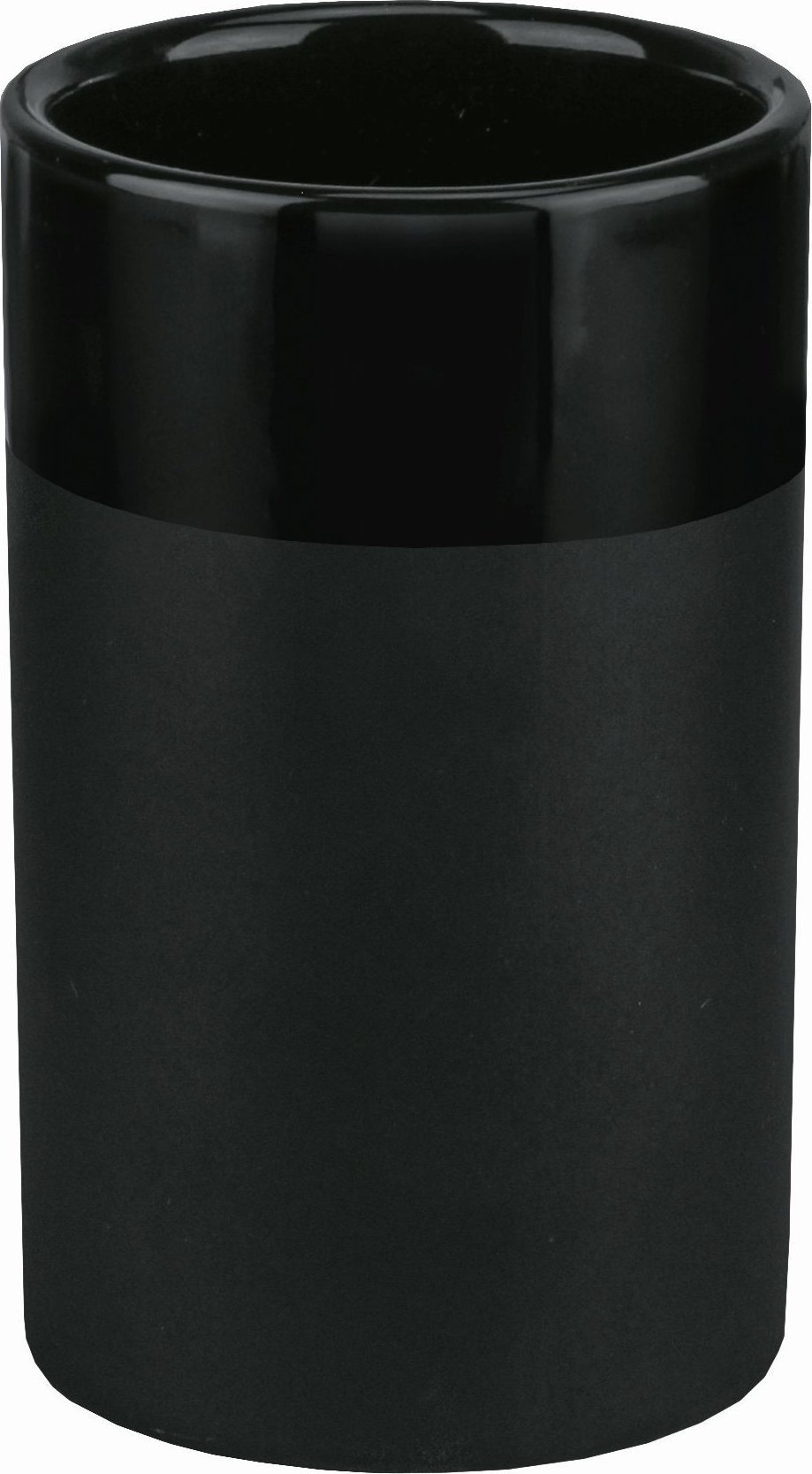 Kleine Wolke Deep Kubek łazienkowy ceramika czarny mat i połysk