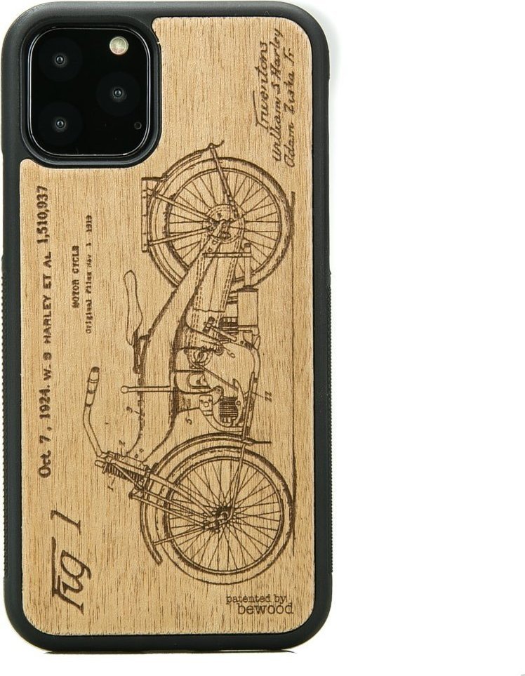 BeWood Drewniane Etui na iPhone 11 PRO HARLEY PATENT ANIEGRE