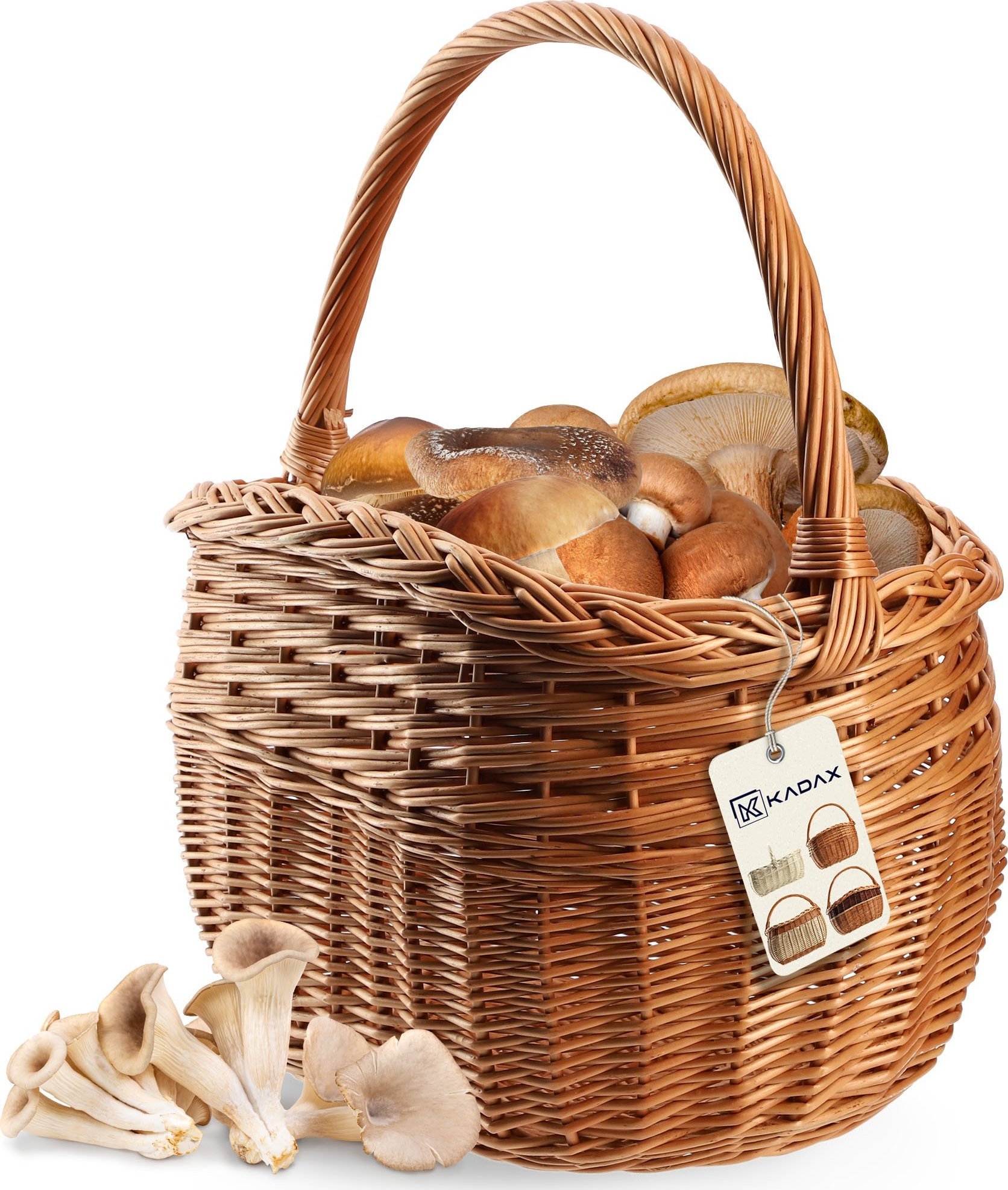 Kadax KADAX Koszyk Wiklinowy Zakupy Grzyby Kosz Duży