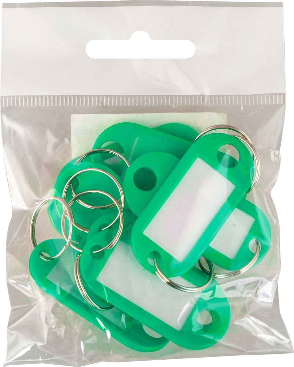 Nøglering PET 10stk Grøn