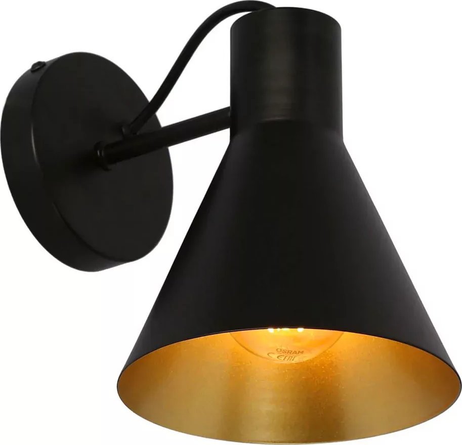 Kinkiet Lumes Czarny industrialny metalowy kinkiet - K105-Rago