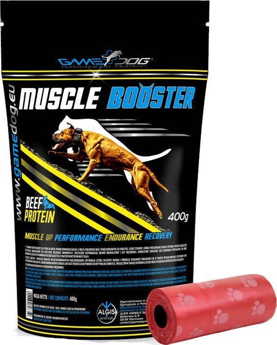Game Dog Witaminy, suplementy dla psów Game Dog Muscle Booster 400g + gratis