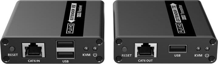 Kabel PremiumCord PremiumCord HDMI KVM extender FULL HD 1080p na 70m s přenosem USB