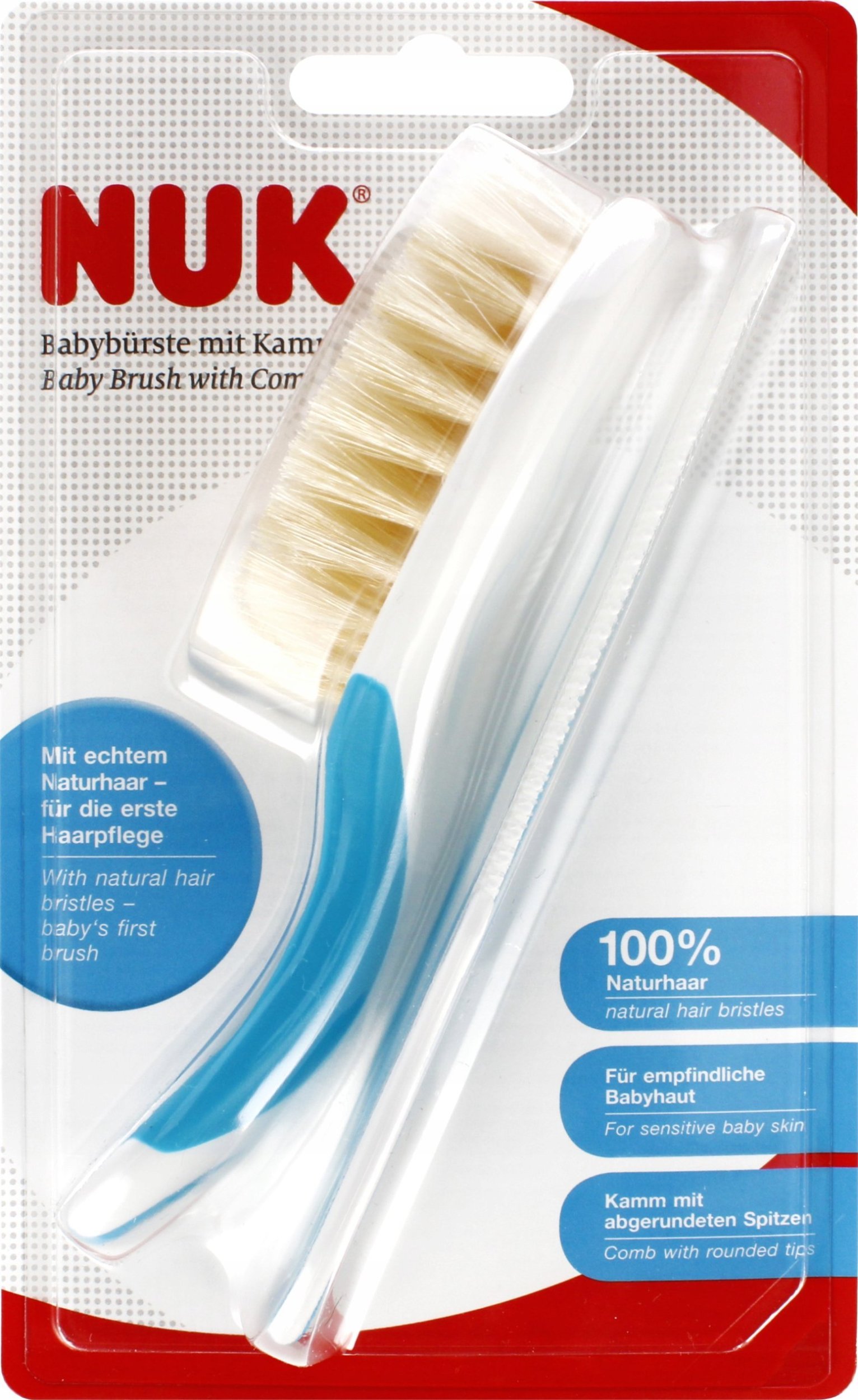 NUK NUK SZCZOTKA GRZEBYK DLA NIEMOWLAT NIEB 10256236