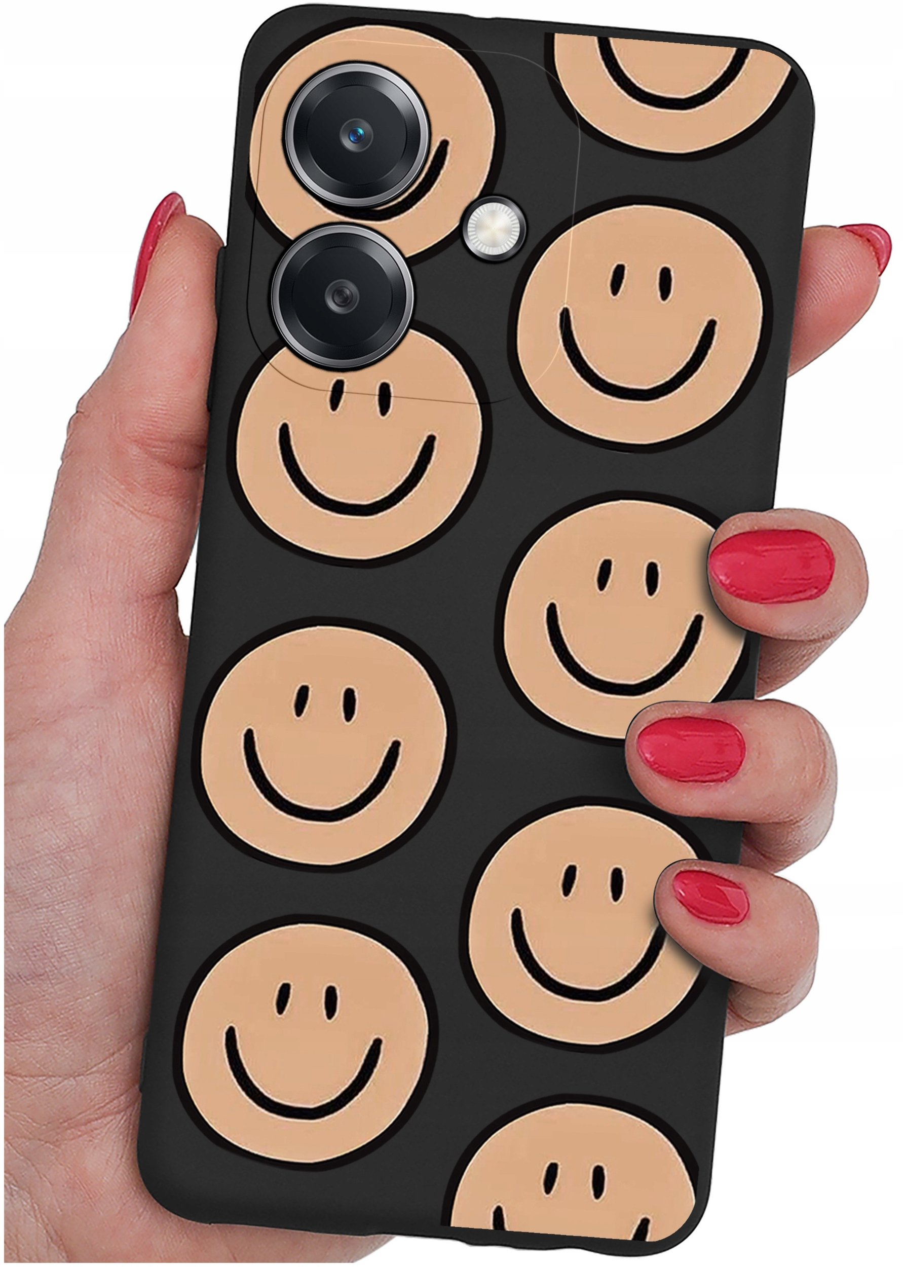 Etui do Oppo A40 | A40M | WZORY | SILIKONOWE MATT SZKŁO 9H