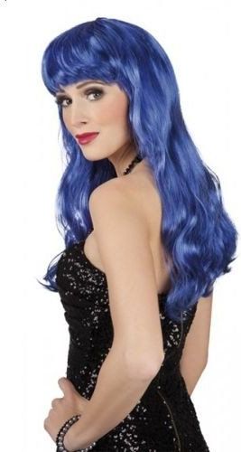 Aster Peruka długa super niebieska
