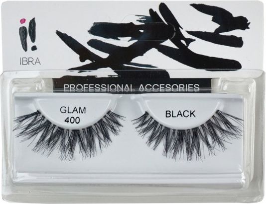 Ibra IBRA_Para sztucznych rzęs na pasku Glam 400 Black