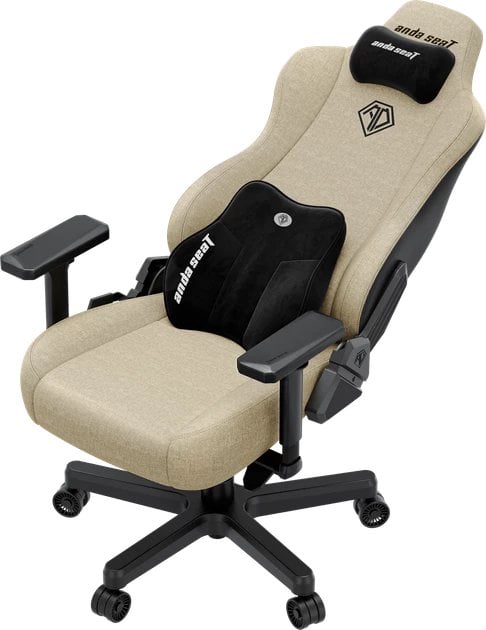 Fotel gamingowy materiałowy Anda Seat Kaiser 3E XL Beige Fabric