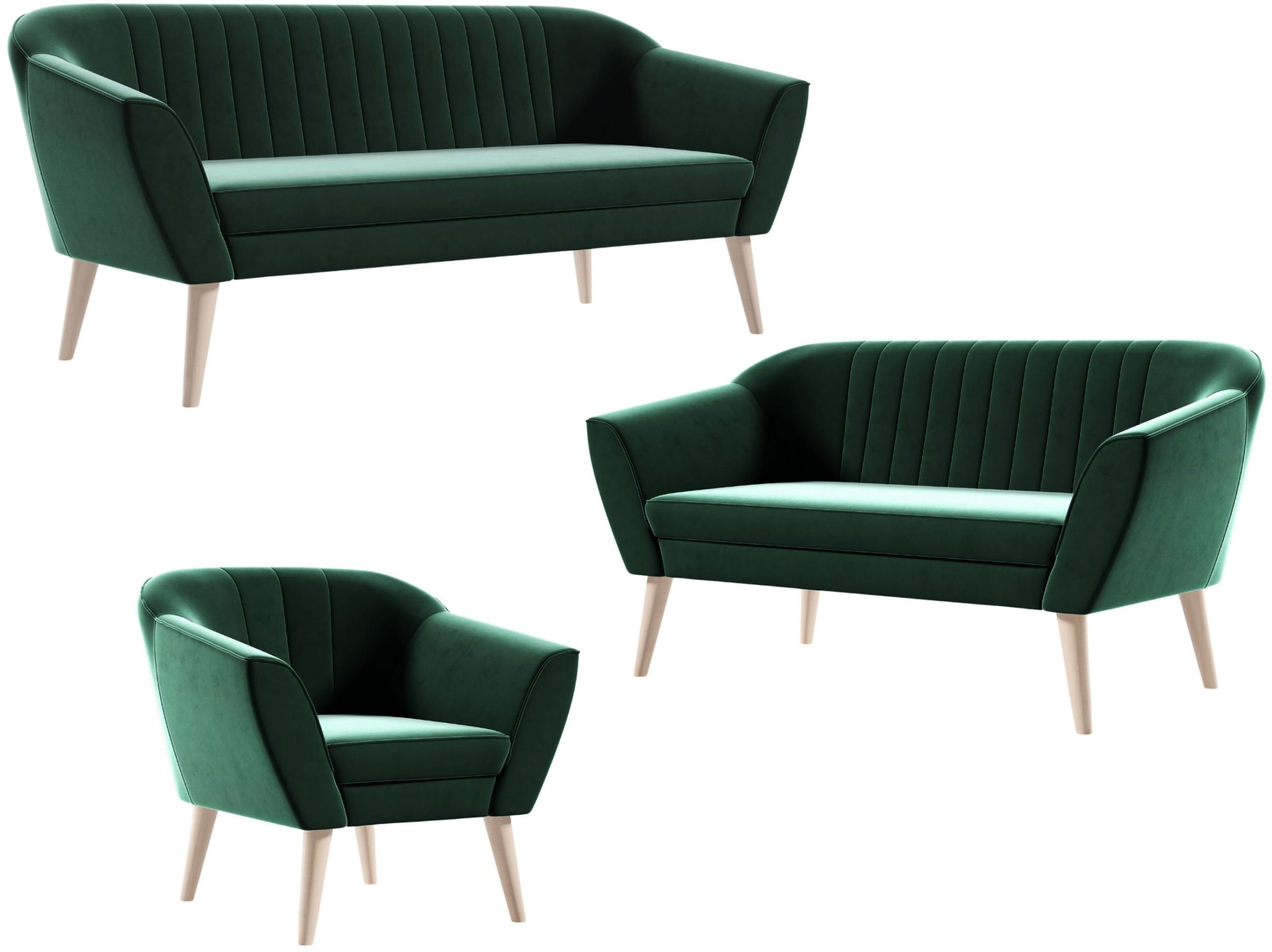 Zestaw Skandynawski , komplet wypoczynkowy KAYA 3+2+1 riviera 38