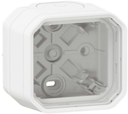 Legrand NOWE PLEXO 55 Pojedyncza puszka natynkowa z membranowym przepustem biała 069689L