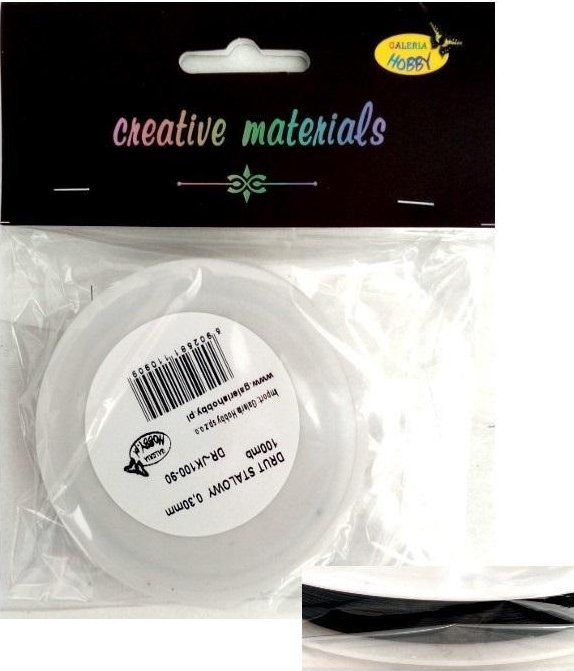 Drut stalowy 0.3mm duża szpula 100mb czarny