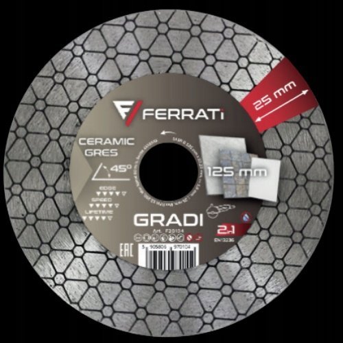 FERRATI TARCZA DIAMENTOWA TNĄCA I SZLIFUJĄCA GRADI 125MM x 22,23 MM 2in1
