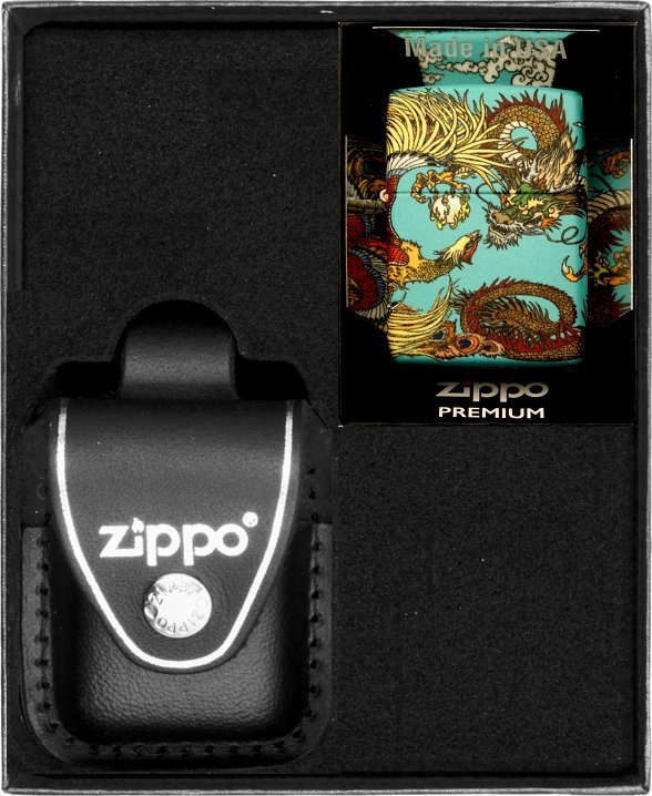 Zestaw ZIPPO Zapalniczka CHINESE DRAGON PHOENIX Prezentowy No3