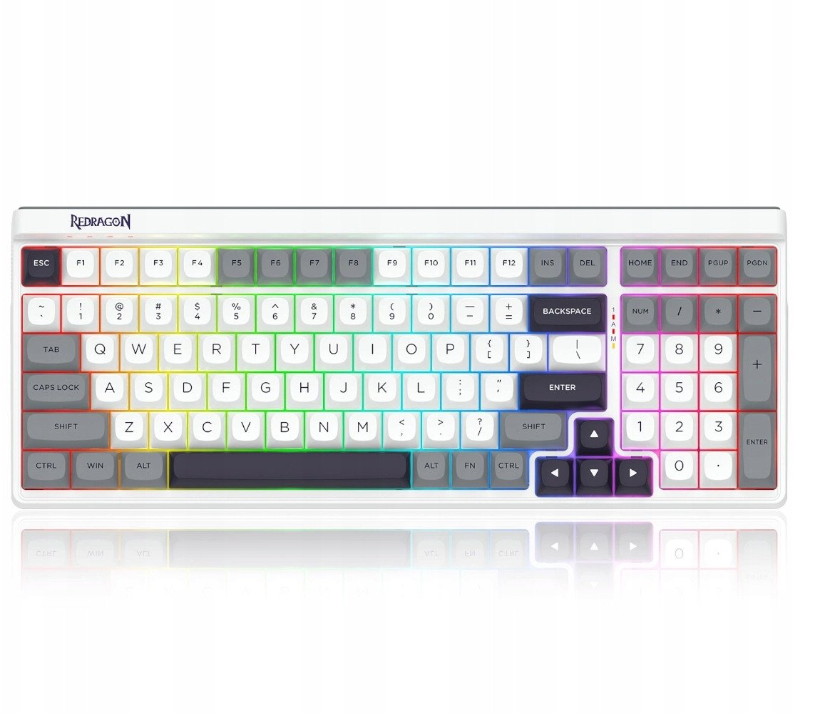 Klawiatura Redragon Garen Pro Manbo (Garen Pro K656WGB-RGB-PRO Wireless Gray)