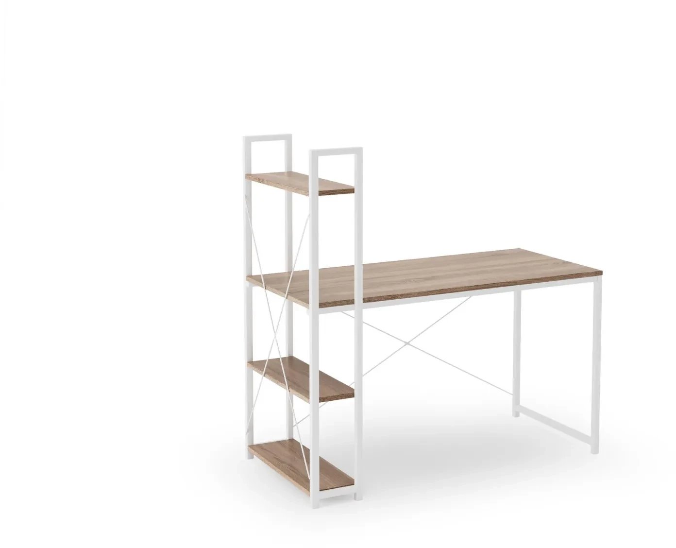 Biurko NARVIK B1 biały/dąb sonoma HALMAR