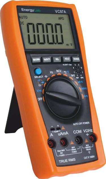 EnergyLab Multimetr automatyczny True RMS NCV MAX/MIN Temp. hFE - VC97A ENERGYLAB