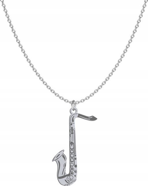 Radziszewska Jewellery Naszyjnik SAKSOFON srebro rodowane TABLICZKA GRATI