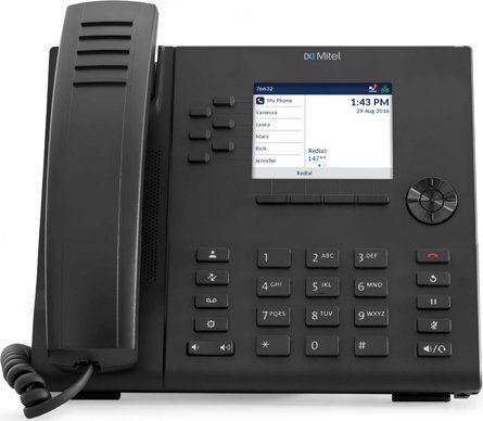 Mitel 6915 telefon VoIP Czarny LCD Wi-Fi