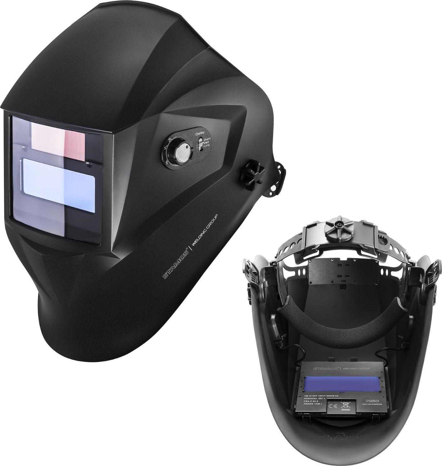 Stamos Maska przyłbica spawalnicza automatyczna samościemniająca z funkcją grind OPERATOR EASY