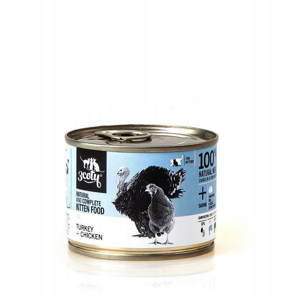 3Coty TURKEY + CHICKEN for Kittens 180g