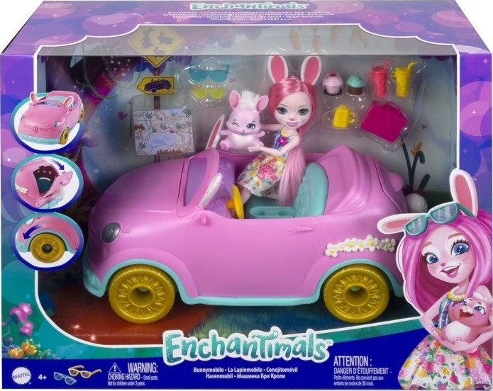 Mattel Lalka Enchantimals Króliczkowóz Pojazd do zabawy