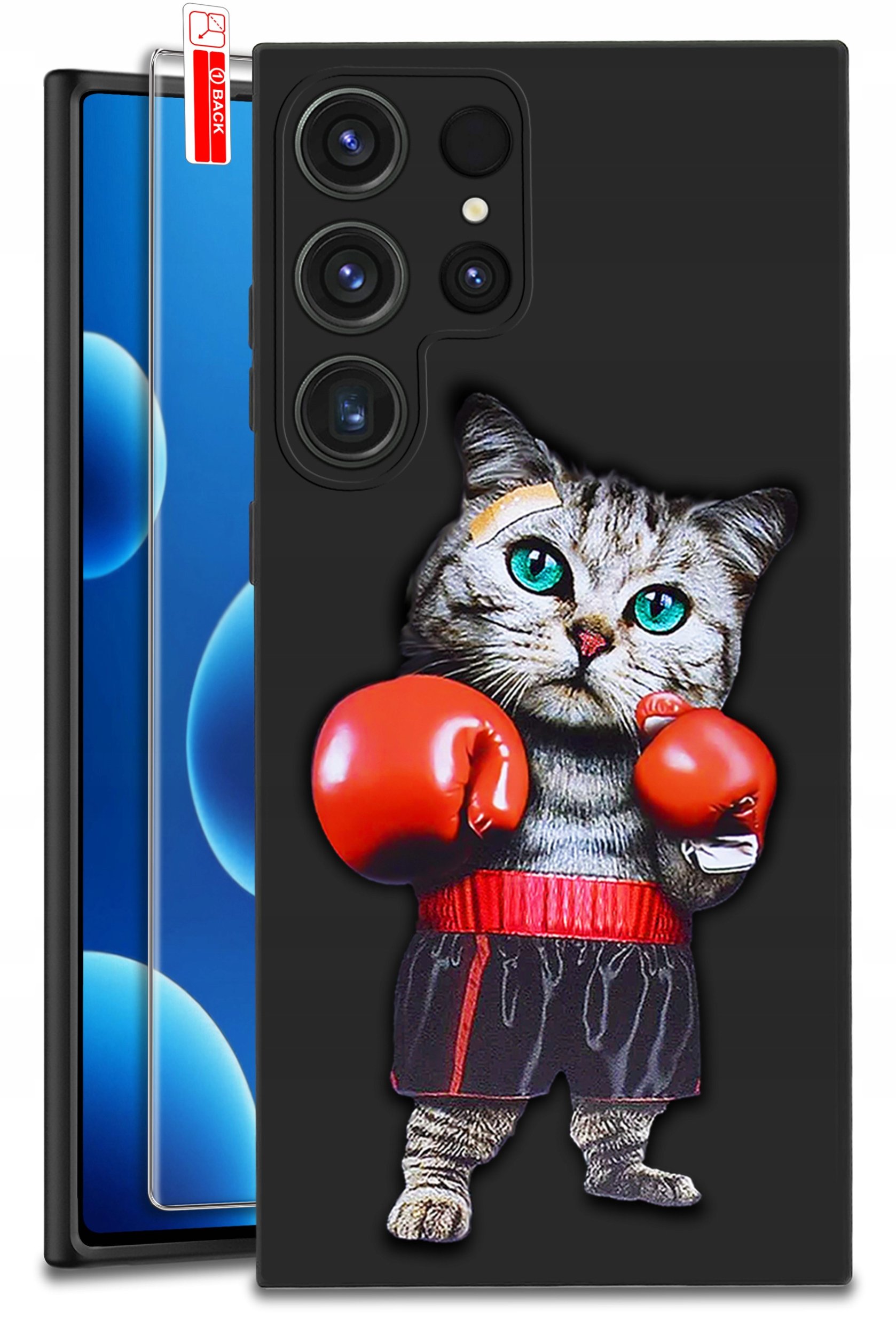 ETUI do Samsung Galaxy S24 Ultra | WZORY | SILIKONOWE MATT CASE + SZKŁO 9H