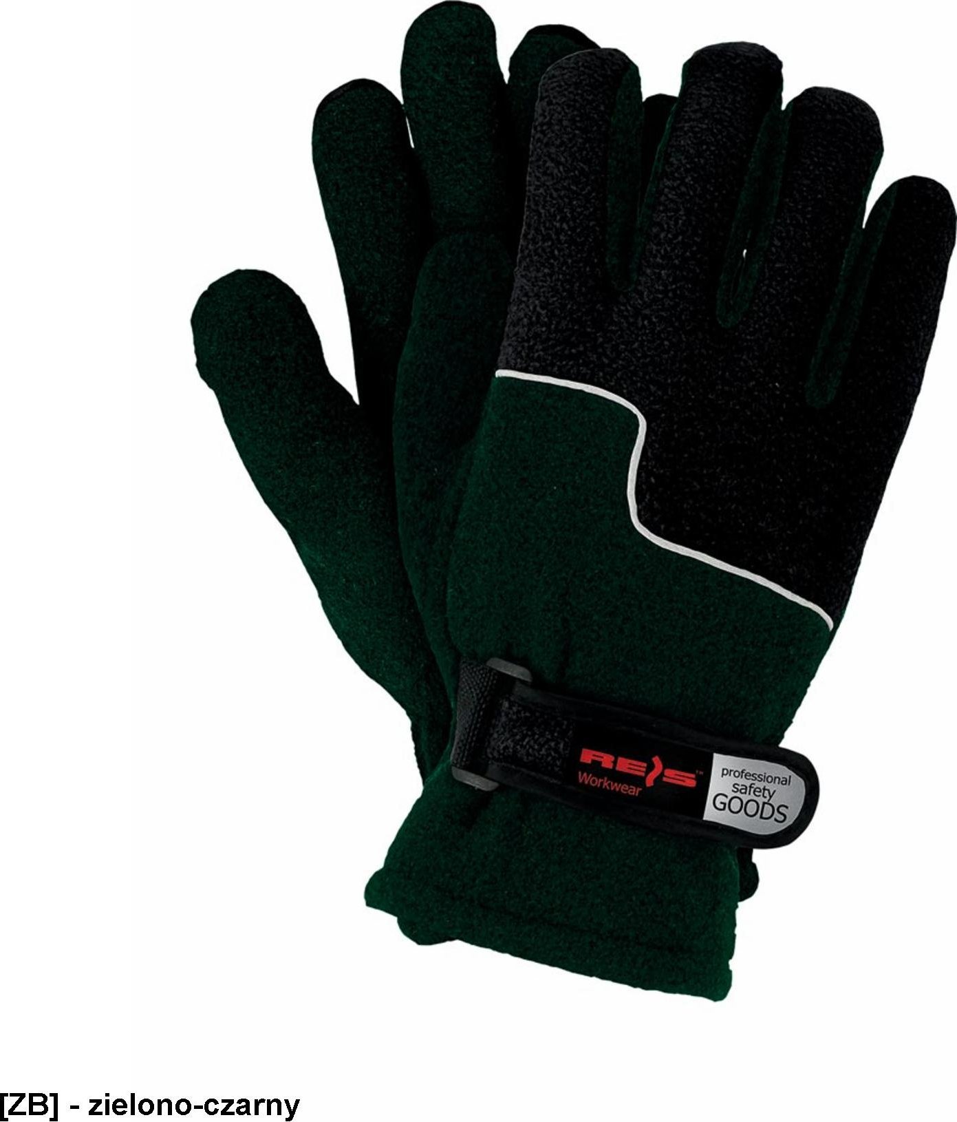 R.E.I.S. RPOLTRIP - rękawice ocieplane z polaru - zielono-czarny