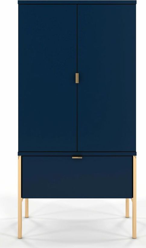 Elior Wysoka komoda w stylu glamour Perilla 4X - Granat