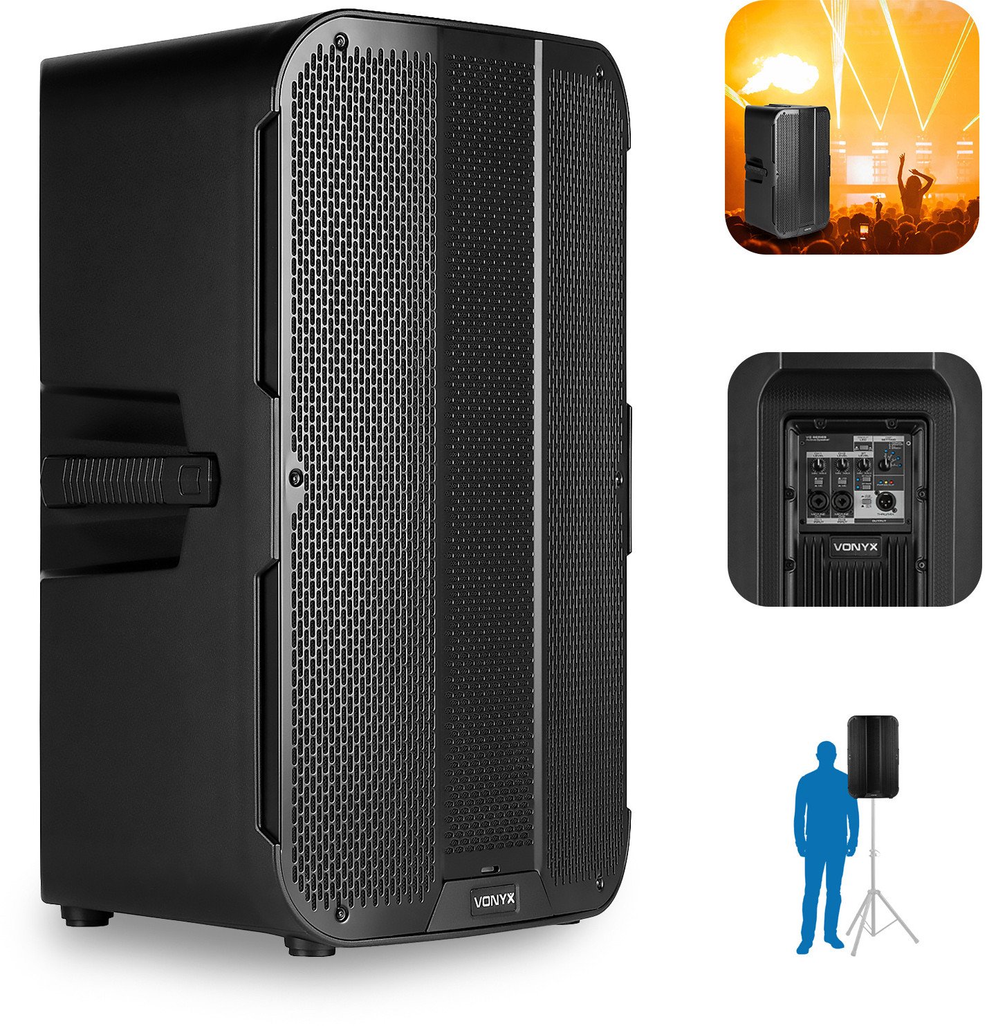 Kolumna aktywna 1sz 15'' 900W z Bi-Amp i DSP Vonyx one size