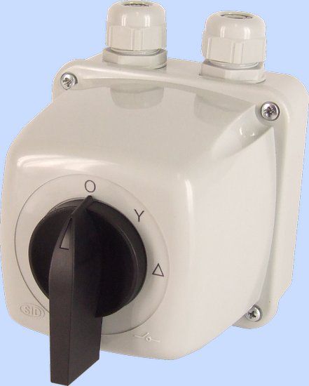 Elektromet Łącznik krzywkowy 0-gwiazda-trójkąt 5P 25A w obudowie IP65 Łuk E25-23 (952523)