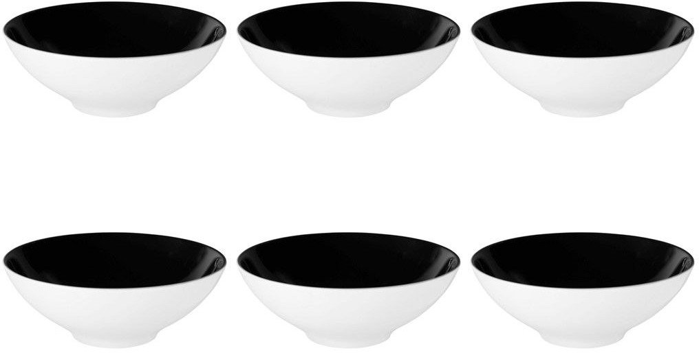 SELTMANN LIFE FASHION GLAMOROUS BLACK Zestaw 6 miseczek 14.5 cm