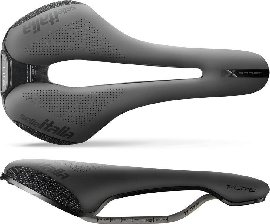 Selle Italia Siodło SELLE ITALIA FLITE BOOST X-CROSS SUPERFLOW L (id match - L3) TI 316 Tube 7, fibra-tek, czarne (NEW)