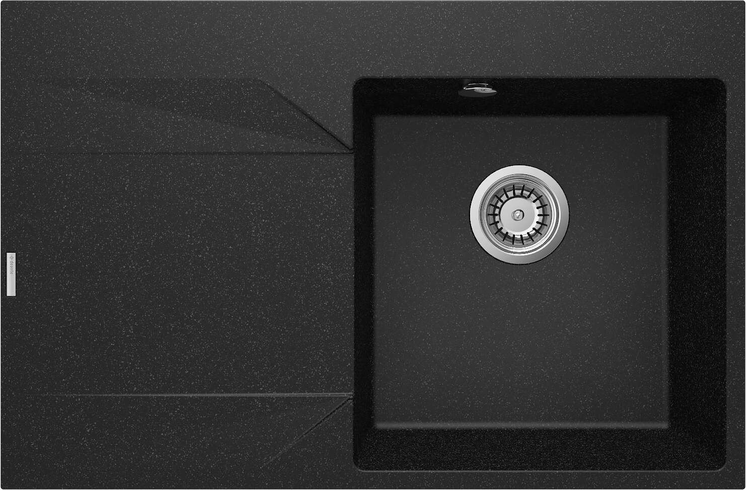 Zlewozmywak granitowy 1-komorowy z ociekaczem - lewy