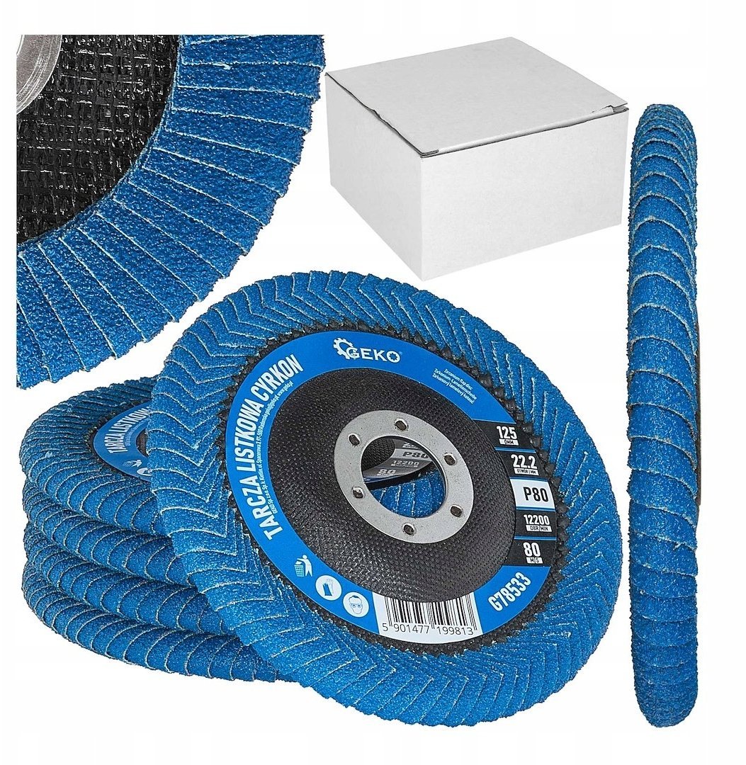 Geko Tarcza CYRKON 125mm P80 do szlifowania spawów i krawędzi (5/100)