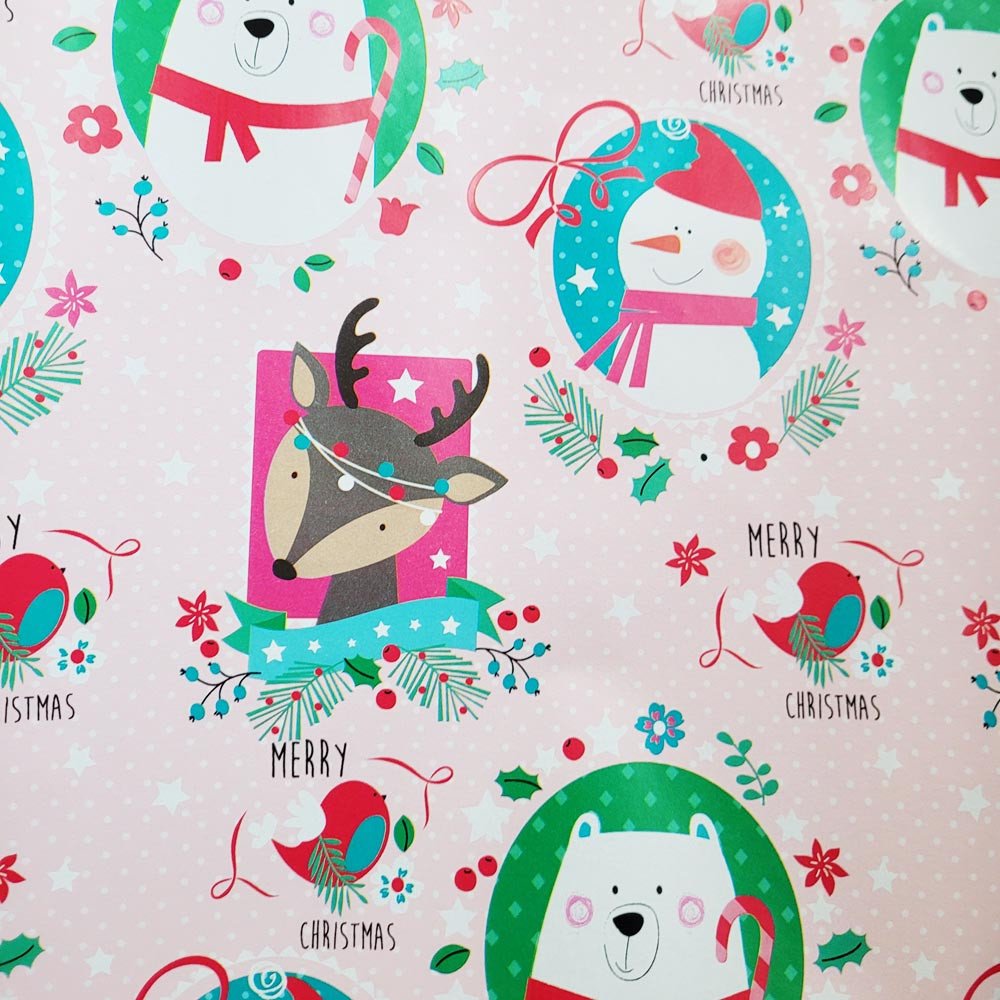 Papier świąteczny do pakowania kolorowy 70cmx2m 163m70