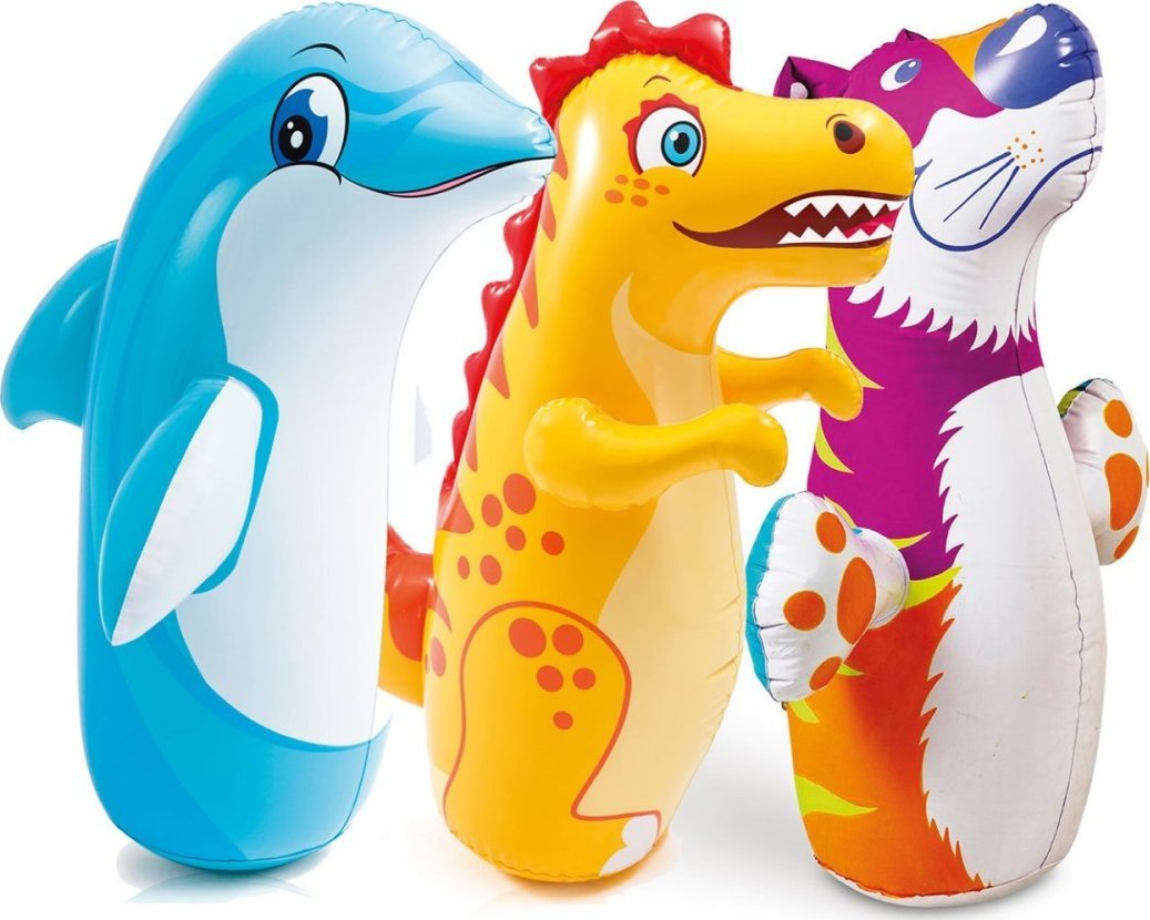Intex Dmuchany worek treningowy, zabawka różne wzory INTEX 44669 delfin