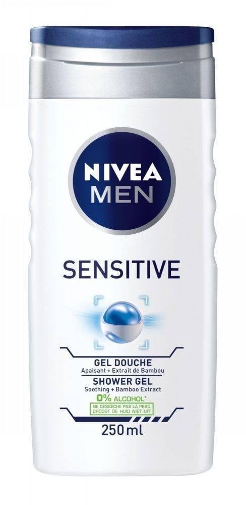 Nivea , Sensitive, Alcohol-Free, Moisturizing, Shower Gel, 250 ml For Men