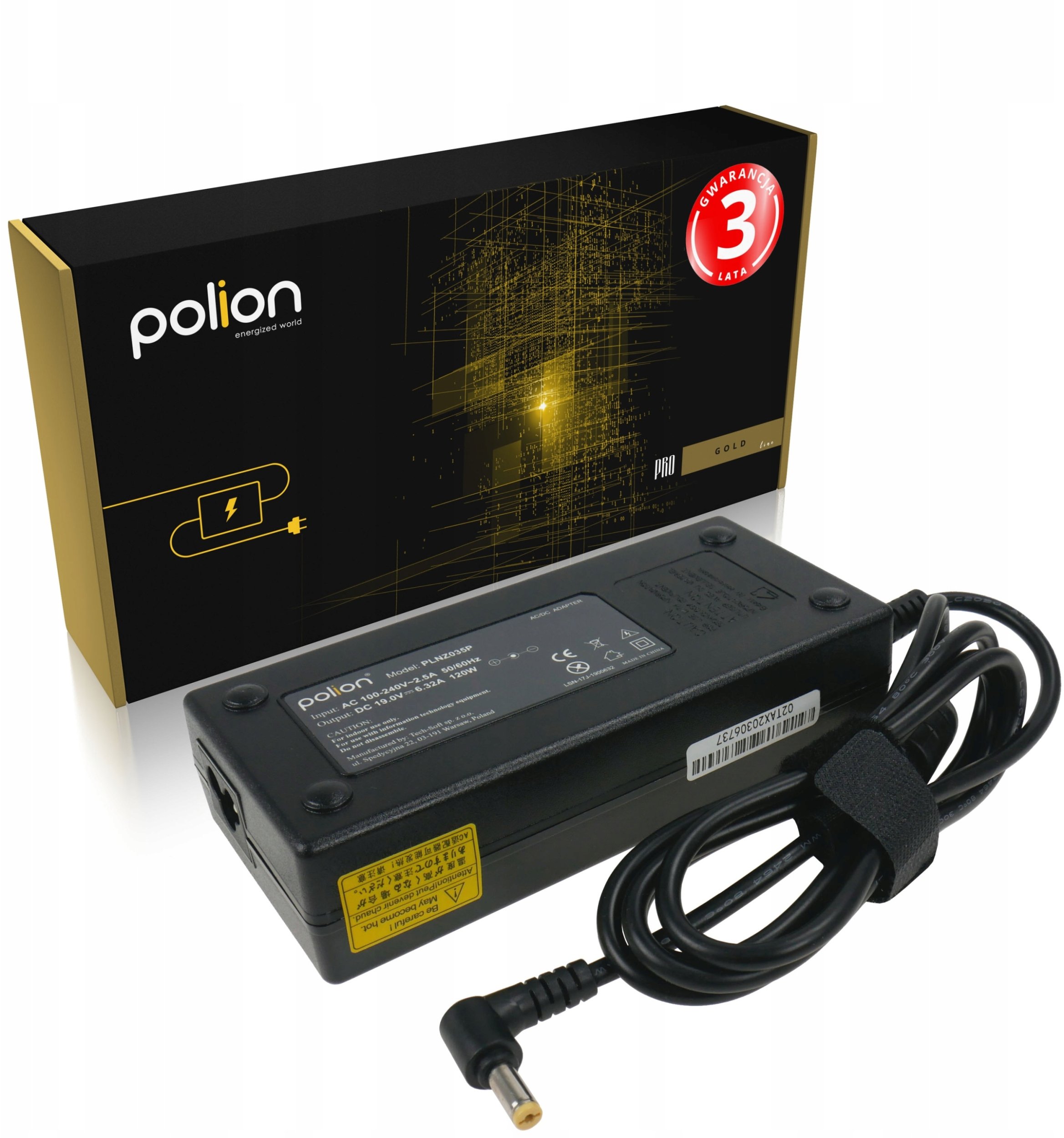 Zasilacz do laptopa ACER 120W 19V 6,32A wtyk 5,5x1,7mm